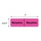 Nevs IV Drug Line Label - Morphine/Morphine 7/8" x 3" Flr Pink w/Black N-6803 - alternate 2